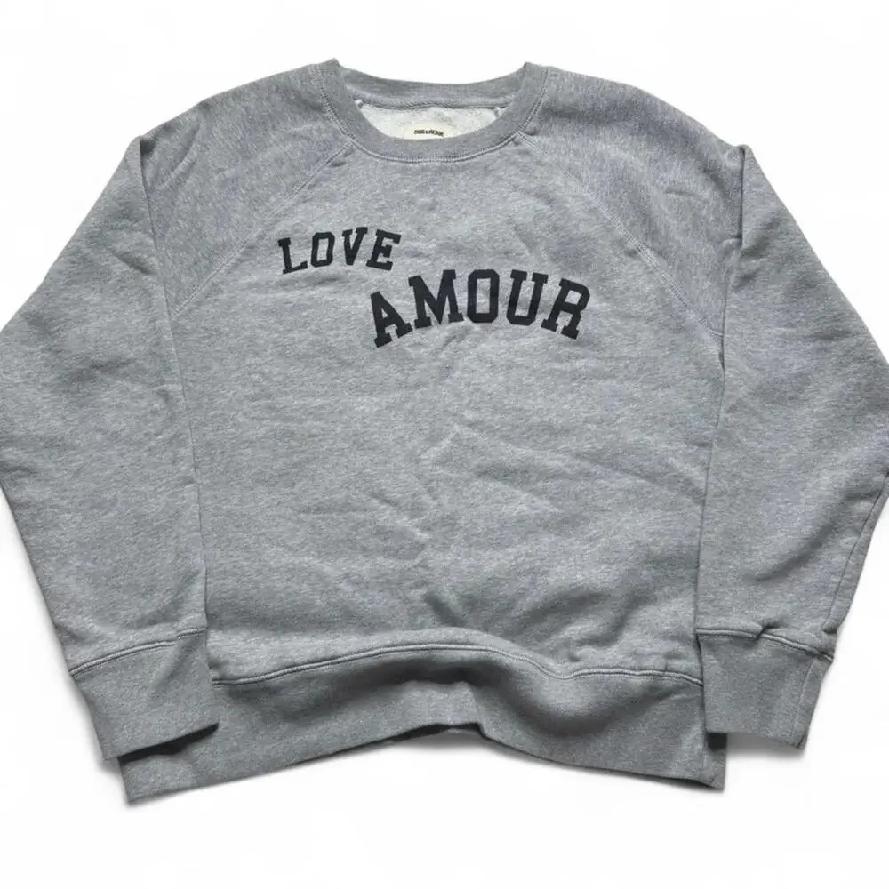 Zadig & Voltaire Love Amour Gray Sweatshirt - Small - 100% Cotton - Picture 5 of 9